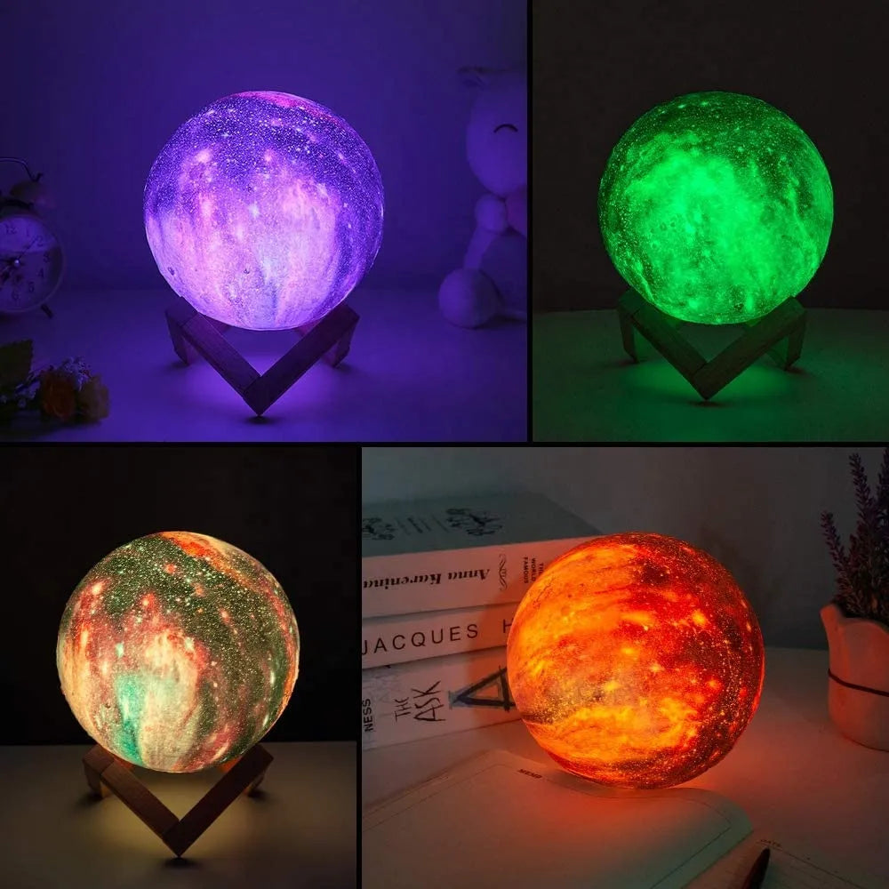 Rechargeable Moon Lamp - 16 Color Touch & Remote Control
