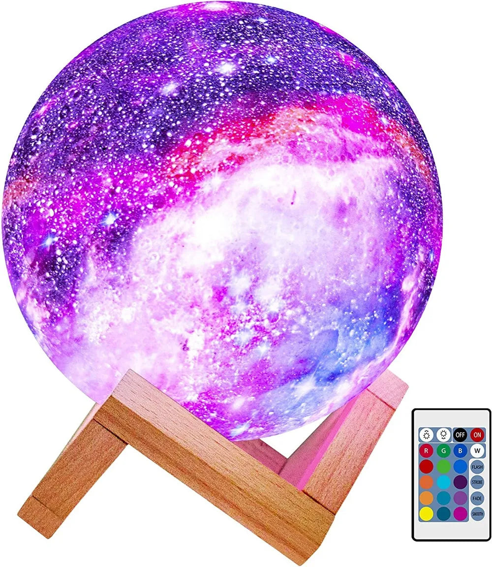 Rechargeable Moon Lamp - 16 Color Touch & Remote Control