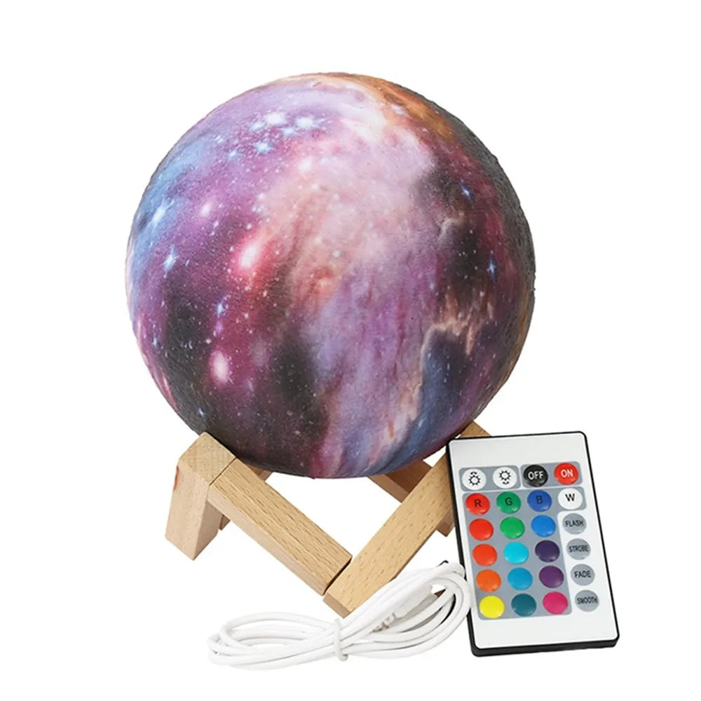 Rechargeable Moon Lamp - 16 Color Touch & Remote Control