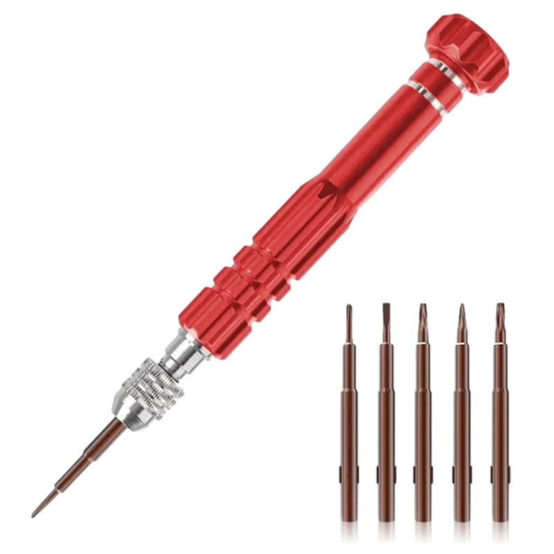 Versatile 5-in-1 Screwdriver Set: Computer, Glasses, Clock