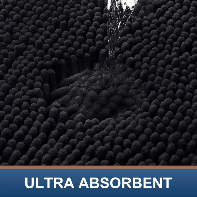 Bathroom Rugs - Extra Soft & Absorbent Black Bath Mat
