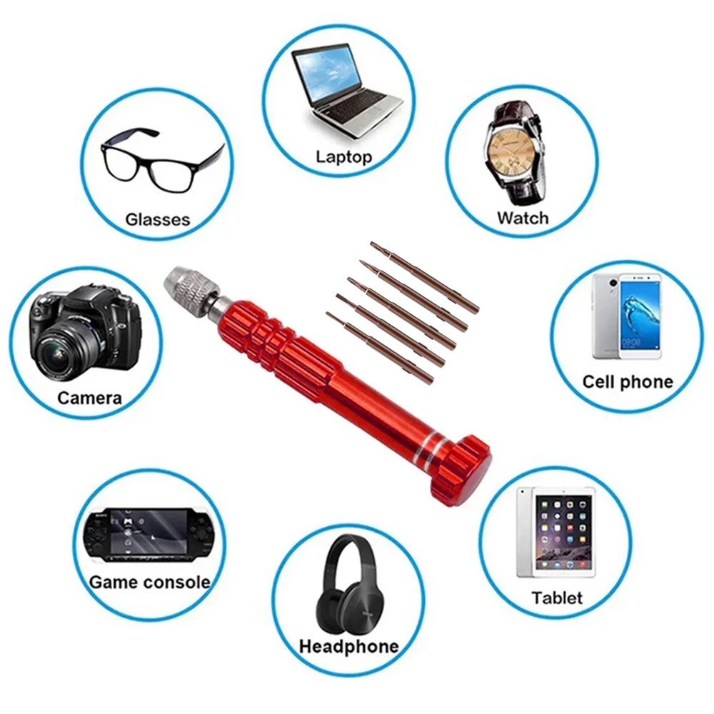 Versatile 5-in-1 Screwdriver Set: Computer, Glasses, Clock