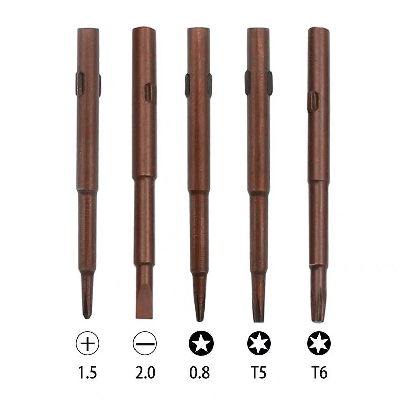 Versatile 5-in-1 Screwdriver Set: Computer, Glasses, Clock