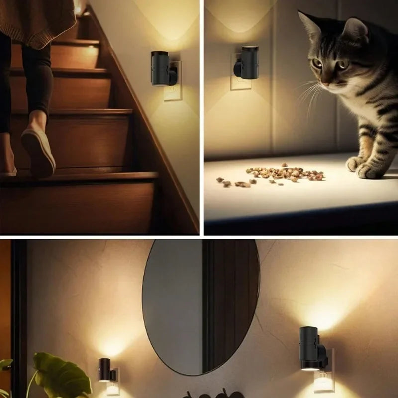 Cylindrical LED Night Light: Sensor Wall Lamp for Hallway