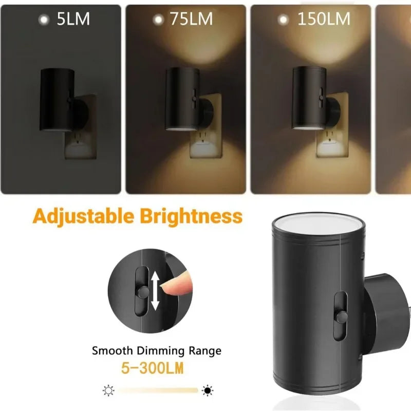 Cylindrical LED Night Light: Sensor Wall Lamp for Hallway