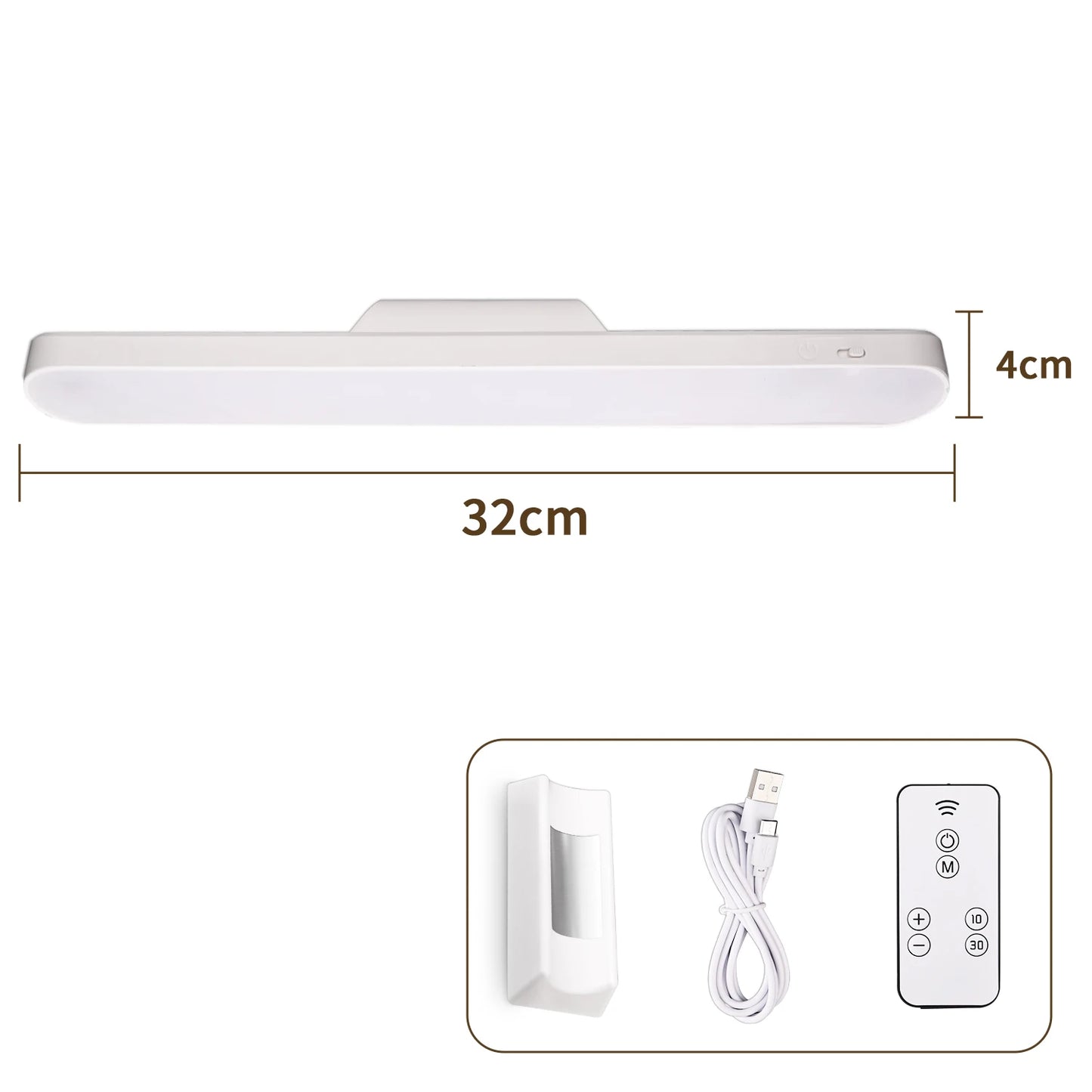 LED Desk Lamp: Magnetic, Dimmable, USB Rechargeable Light