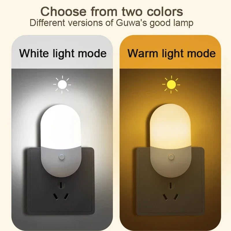 Plug-In LED Night Light - Eye Protection for Baby & Bedroom