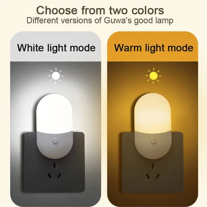 Plug-In LED Night Light - Eye Protection for Baby & Bedroom