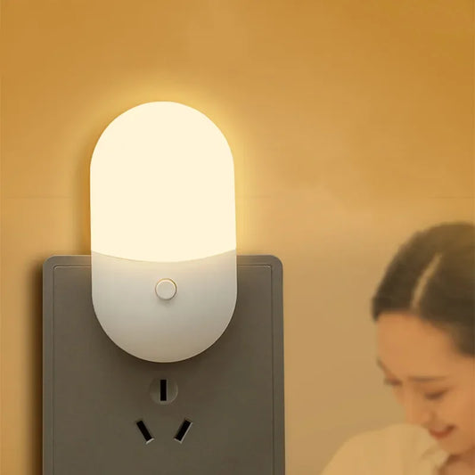 Plug-In LED Night Light - Eye Protection for Baby & Bedroom